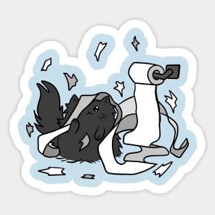 Cat Toilet Paper Mischief Sticker